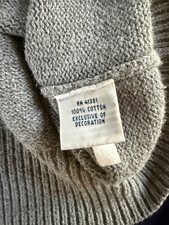 Men's Polo Ralph Lauren Quarter Zip Sweater Gray XS Cotton Pullover - Picture 4 of 4